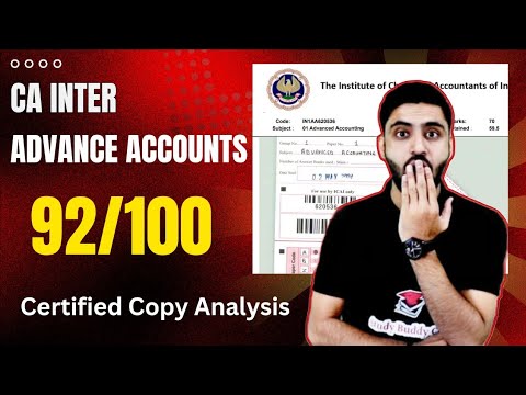 Advance Accounts Certified Copy Analysis CA Inter Sep 24 ICAI Exam AIR 1 CA Inter CA Pratik Thakkar