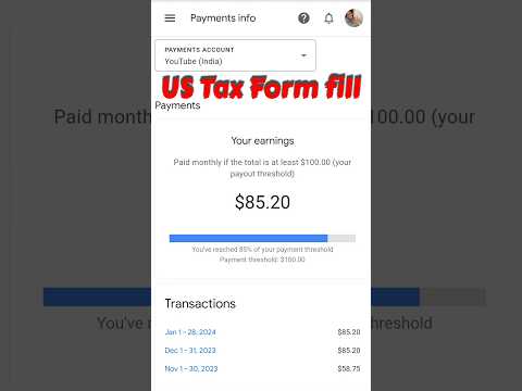 Us Tax Information form fill up in AdSence | us Tax Information form fill kaise kare #short_videos