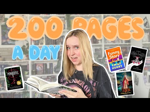 I tried to Fix my Reading Habits by Reading 200 Pages a Day for a Week 📚 spoiler-free reading vlog💕