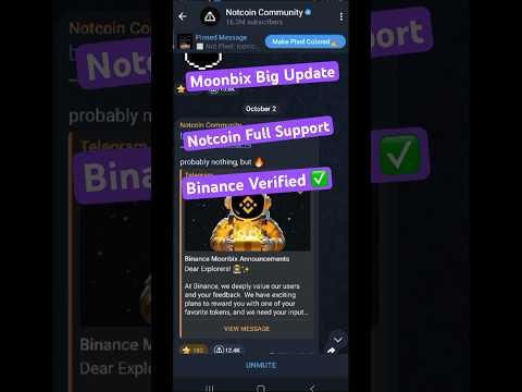 Moonbix Big Update Support By Notcoin | Binance Verified Project #shorts #moonbix #airdrop