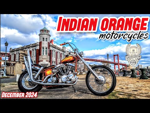 【harley-davidson】至極のチョッパー🔥インディアンオレンジ モーターサイクル【ハーレー】【ヴィンテージハーレー】【旧車ハーレー】【ショベルヘッド】