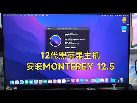 12代黑苹果主机安装MONTEREY 12.5，免驱独显，隔空投送，WIFI蓝牙完美适配