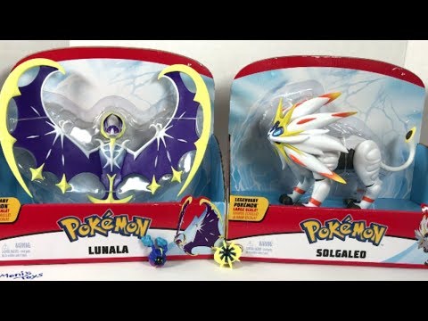 Unboxing Legendary Pokemon Lunala and Solgaleo Pokemon Figures Cosmog Cosmoem