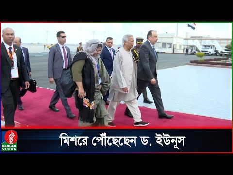 মিশরে পৌঁছেছেন প্রধান উপদেষ্টা | Dr Muhammad Yunus | D-8 Summit 2024 | Banglavision News