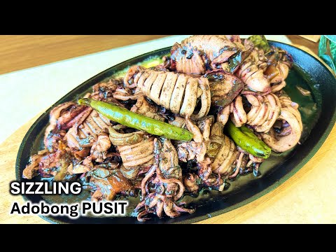 Paano Magluto ng Napakasarap na SIZZLING ADOBONG PUSIT | Ulam Pulutan Recipe