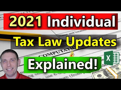 New Tax Laws for 2021 Explained! 2021 Tax Reform 2021 Federal Income Tax Rules