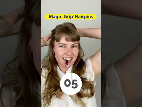 5 second hairstyle with Magic-Grip Hairpin #halfuphalfdownhairstyle #quickhairstyle #hairstyle