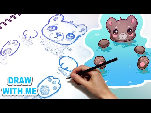 How to Draw "River Bear" (Pencil) EASY Step by Step Art Lesson