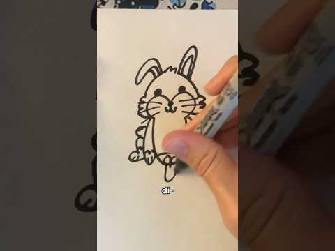 How to Draw a Bunny 🐰 #shorts #comedy #drawingtutorial #bunny #bunnies #howtodraw