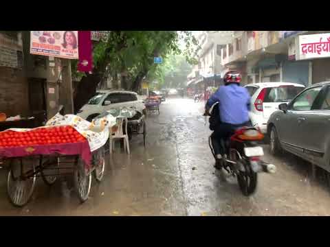 Relaxing Rain: Delhi Local Market Ambiance • 4K HDR | Story By Rakesh