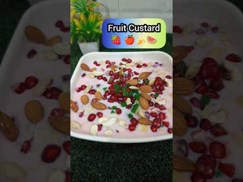 Fruit Custard Recipe🤤#shortvideo #trending #viral #youtubeshorts #youtube #shorts #short #viralvideo