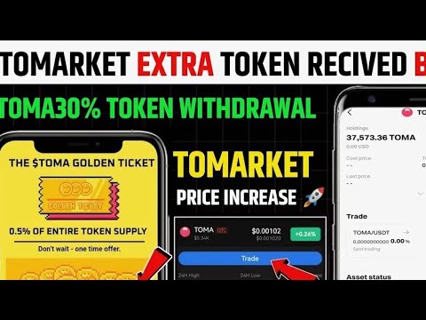 Tomarket Live Withdraw To Bank Account | Tomarket 30% Extra Token | Tomarket Live Withdraw Steps