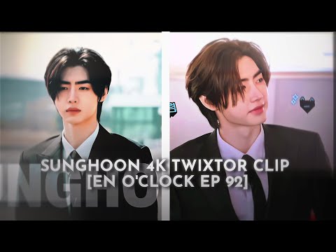 SUNGHOON 4K TWIXTOR CLIP | EN O'CLOCK EP 92 | AE SHARPEN ADDED | ENHYPEN