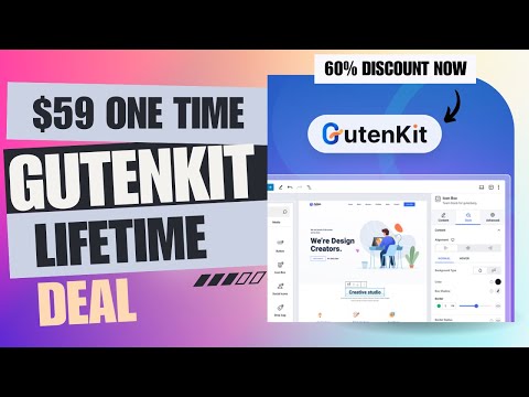 🔰🔥🔰GutenKit Lifetime Deal | Create Professional Websites FAST | $59 Lifetime Deal | 60% Now