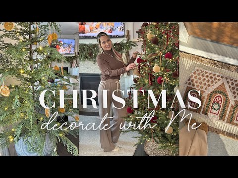 CHRISTMAS DECORATE WITH ME || CHRISTMAS DECORATING IDEAS 2024 || CHRISTMAS TREES & FRONT PORCH