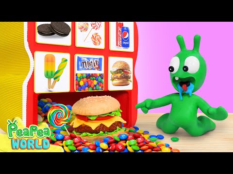 Pea Pea Plays With The Food Vending Machine 🍔 Cartoon For Kids 💖 Pea Pea World