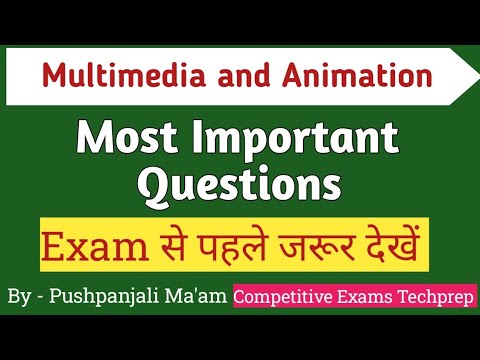 Most Important Questions of Multimedia & Animation in Hindi