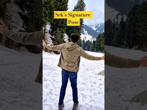 #srk #pose #snow #style #india #mohabbatein #love #bollywood #song #kashmir