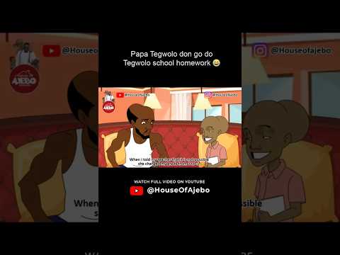 Papa Tegwolo and Tegwolo maths homework🤣 #animation #houseofajebo #skit #funny #cartoon #assignment