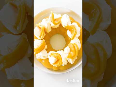 4-ingredient no-bake mango jelly pudding | taste.com.au