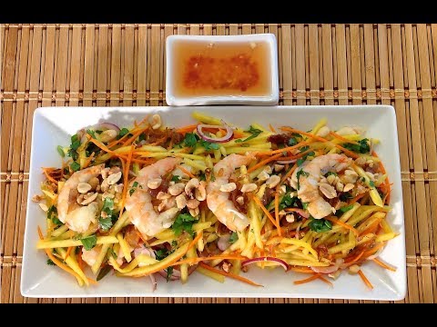 How To Make Vietnamese Green Mango Salad-Asian Food Recipes