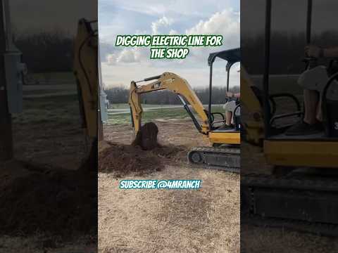 Digging electric line #shortsvideo #mini excavator