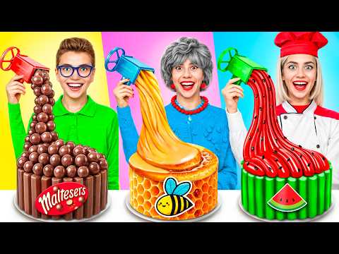 Me vs Grandma Cooking Challenge | Cake Decorating Tasty Challenge by YUMMY JELLY