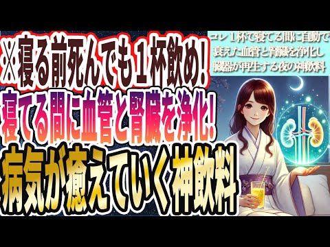 【寝る前死んでも１杯飲め】「寝ている間に自動で衰えた血管と腎臓を浄化し、あらゆる病気が癒えていく神飲料を暴露します...」を世界一わかりやすく要約してみた【本要約】