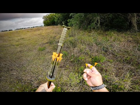 Fui Pescar e usei a Zarabatana no Pombo - Fritando Caranguejo