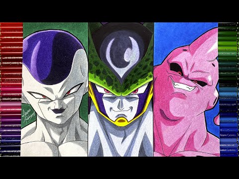 Drawing FREEZA | CELL | MAJIN BOO [Dragon Ball Z]