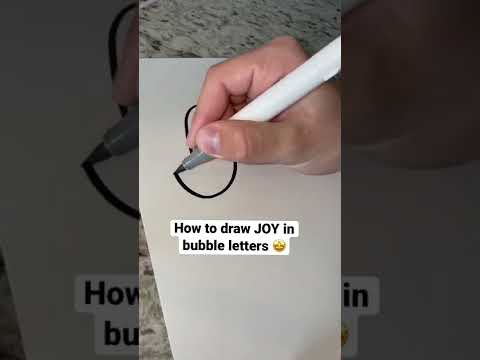 HOW TO DRAW BUBBLE LETTERS 🖼 #shorts #art