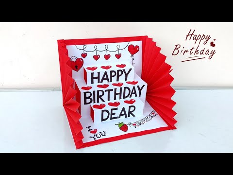 Birthday pop up card for best friend / Birthday card ideas easy handmade / happy Birthday card