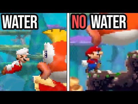 New Super Mario Bros Water Levels, Without Water