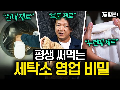 "결국 세탁소도 이렇게 합니다" 초간단 셀프 세탁 완벽 정리 (세탁예술가 통합본)