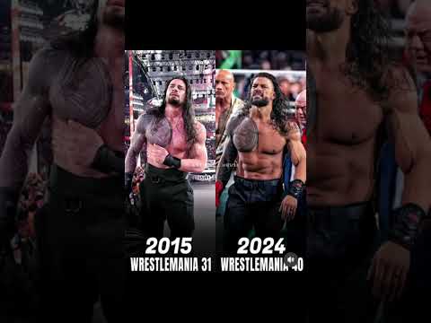 Roman reigns 2015 loss and 2024 loss wrestlemania #shorts