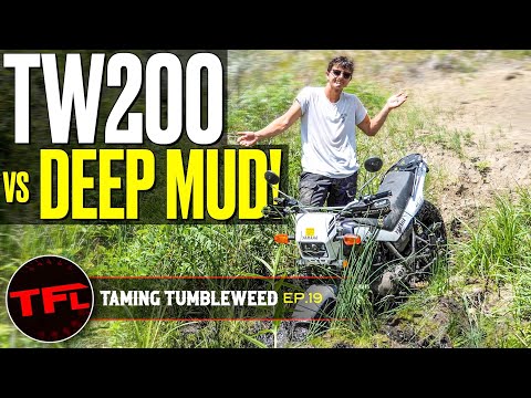 I Get Our New Yamaha TW200 VERY STUCK In DEEP MUD! | Taming Tumbleweed Ep.19