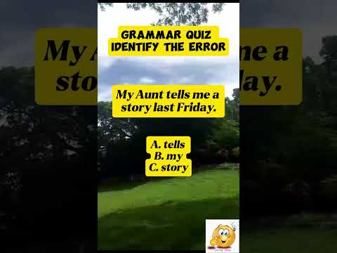 Grammar Quiz part 13 Identifying sentence error #grammar #learnenglish #basicenglishquiz