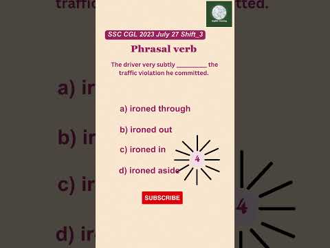 Phrasal verb asked in SSC CGL 2023 July 27 Shift_3 | #english #learning #ssc #ssccgl #sscgd