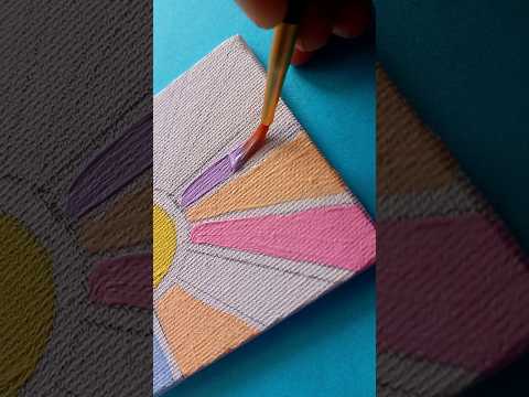 Easy mini canvas painting with acralic color |