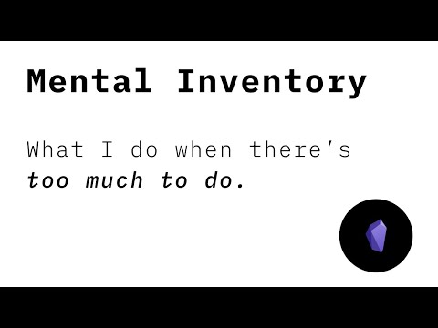 Mental Inventory in Obsidian