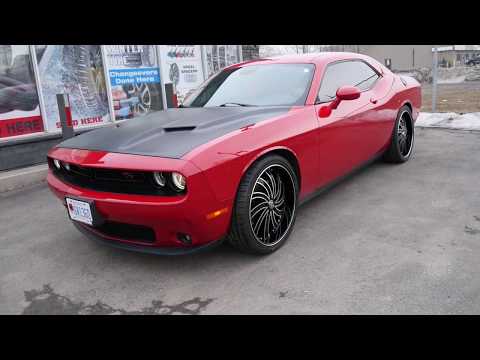 2016 DODGE CHALLENGER RT WITH 22 INCH CUSTOM BLACK & MACHINED RIMS