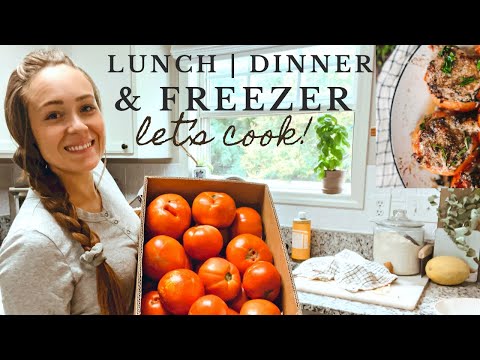 Lunch, dinner, and FREEZER! Cook healthy summer recipes with me