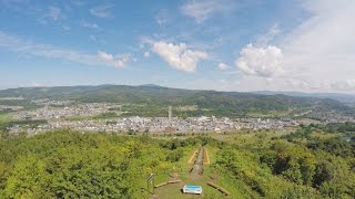 【4K空撮】日本一のズリ山階段