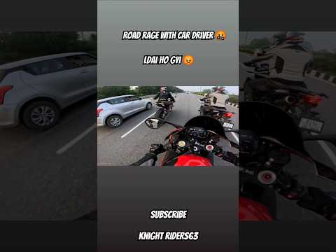 Road rage with car driver🤬😡 #automobile #bmws1000rr #trendingshorts #roadrage #fightscene #ytshorts