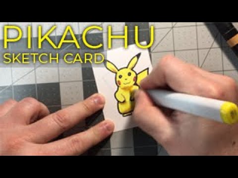 Pikachu sketch card - speed drawing