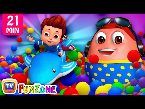 Surprise Eggs Ball Pit Show for Kids to Learn ALL Colors + More ChuChu TV Funzone Kids Songs