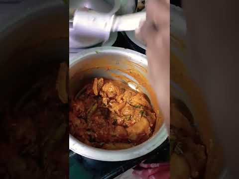 Chicken biryani preparation