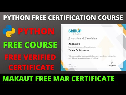 Python Free Course with Free Certificate | Python Free Certificate | Makaut Mar Certificate