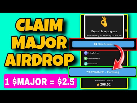 How To Claim Major Airdrop | Major Airdrop Withdraw Process | Withdraw Major Airdrop Today