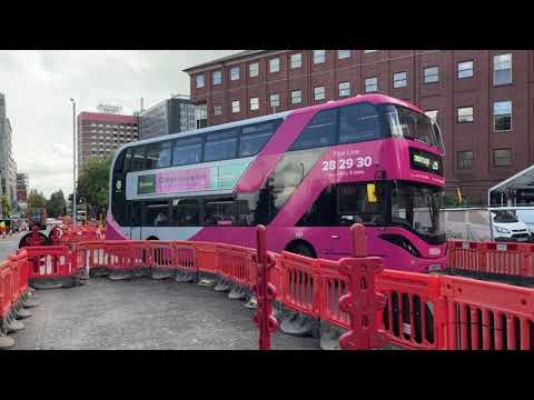 Buses at Maid Marian Way T-Junction, Nottingham - Tuesday 8th October 2024